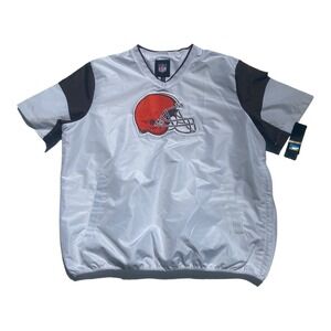 Vtg Cleveland Browns Windbreaker NFL Team Apparel White Men's XL  Pullover